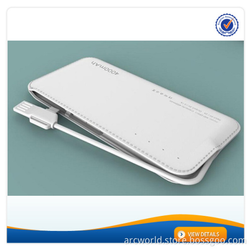 AWC456 4000mAh dual usb leather power bank, powerbank Factory,super power battery charger